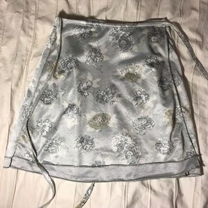 Sisley Silver Floral Wrap Skirt